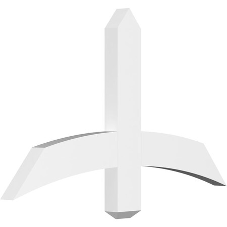Ekena Millwork Bellingham Architectural Grade PVC Gable Bracket, 36"W x 21"H x 2"D x 4"F, 14/12 Pitch GBP036X21X0204BEL00